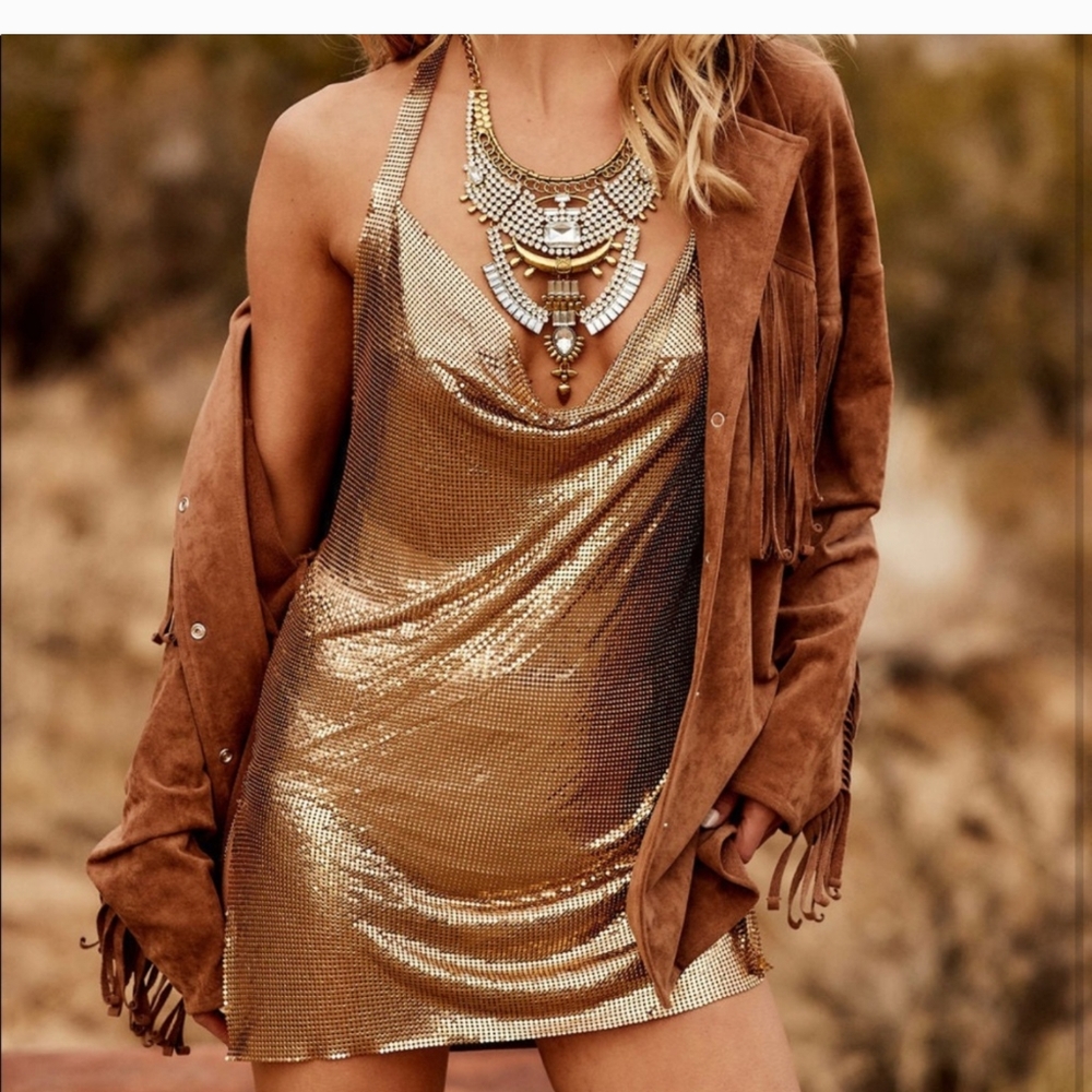 12th tribe Natasha Gold dress